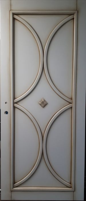Межкомнатная дверь в профиле массив (эмаль с патиной) Майкоп