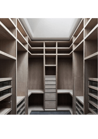 П-образная гардеробная комната в классическом стиле Майкоп